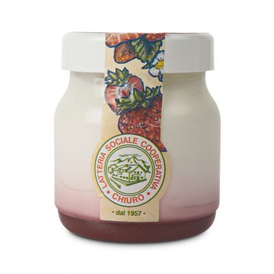 Yogurt intero con confettura extra di fragole Chiuro