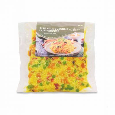 Riso alla Curcuma con Verdure all'Orientale
