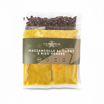 Mazzancolle al Curry e Riso Venere