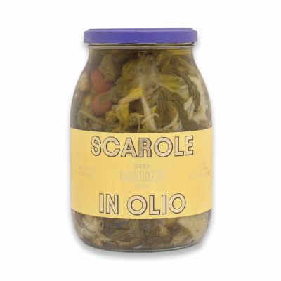Scarole in Olio con Olive e Capperi