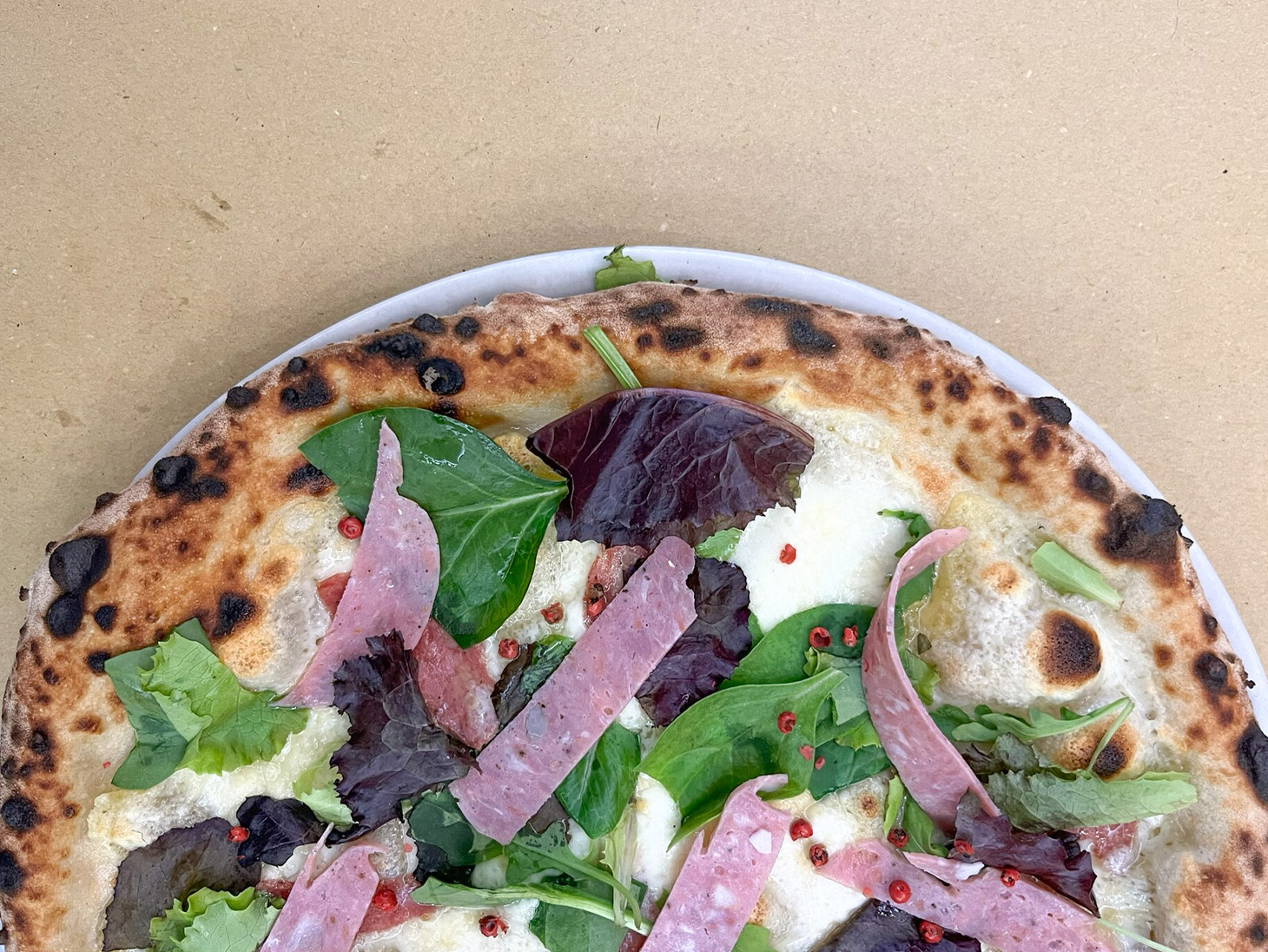 Pizza with Mortadella di Prato IGP