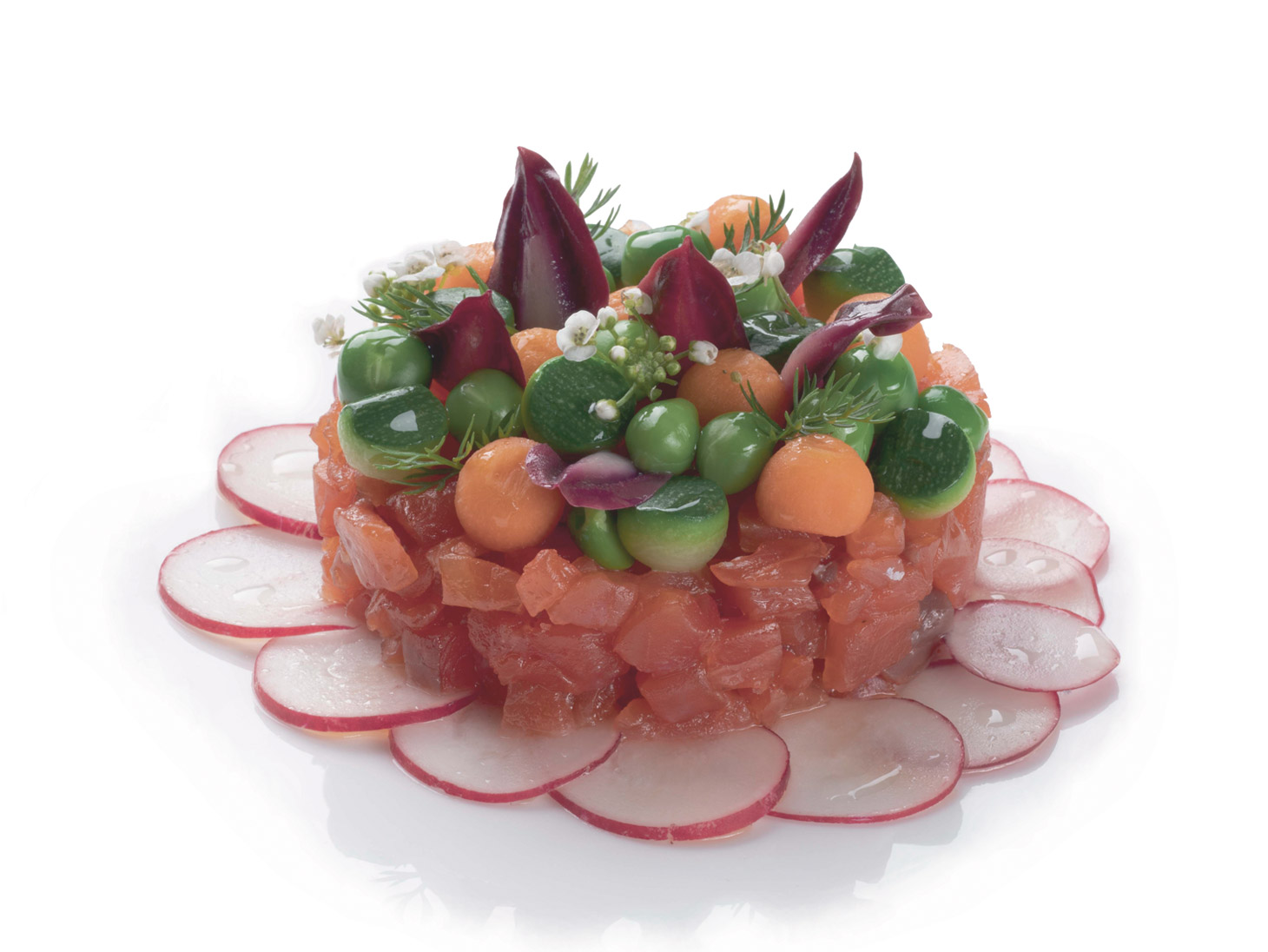 Trout in two new versions:tartare and carpaccio
