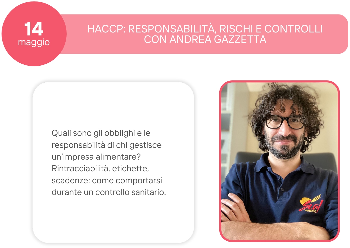 14 maggio - Haccp: responsabilità, rischi e controlli