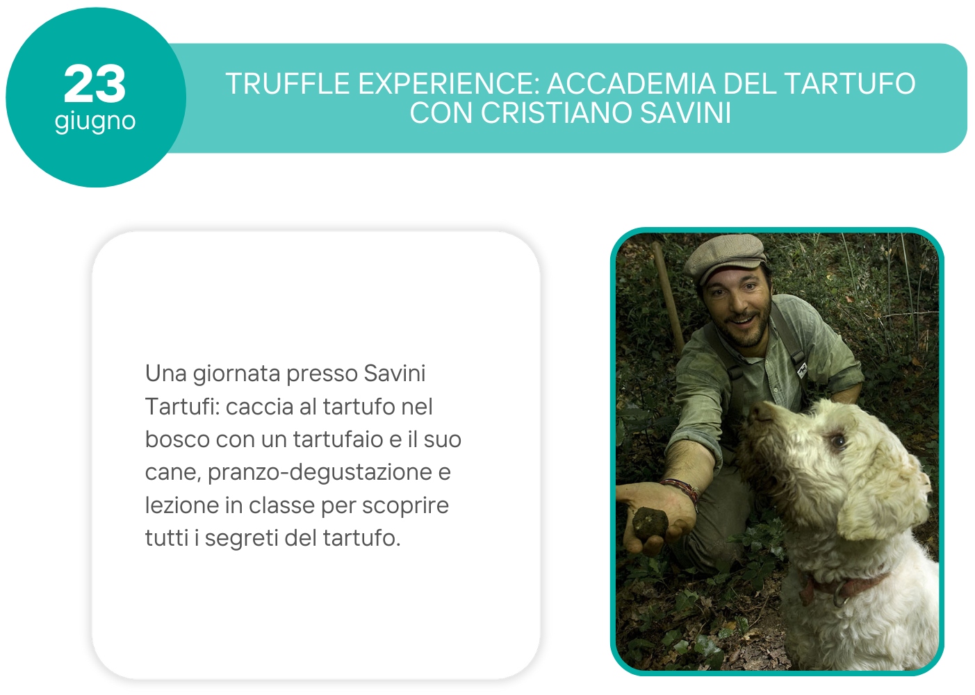 23 giugno - Truffle experience: accademia del tartufo con Cristiano Savini
